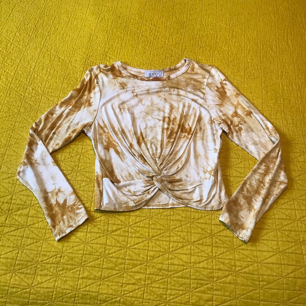 Gaze tie-dye crop long sleeve